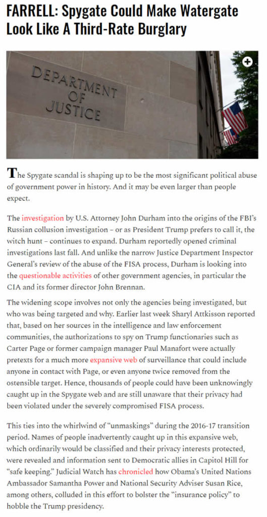 Spygate Could Make Watergate Look Like A Third-Rate Burglary
